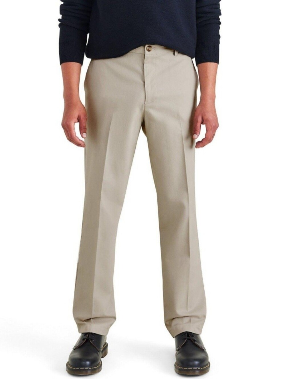 Dockers The Stain Defender Flat Front Chinos Pants Khaki Beige Tan Sz 40x32 NWT